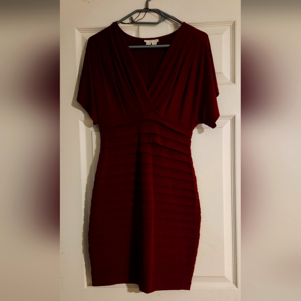 London Times Dress, Red, Size 4P